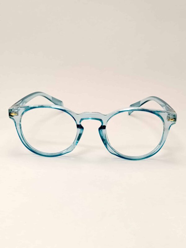 transparent round frame in skyblue color