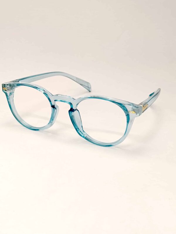 transparent round frame in skyblue color